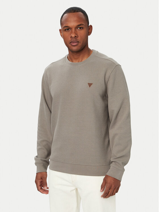 Guess Pulover M6YQ24 K4245 Gri Regular Fit