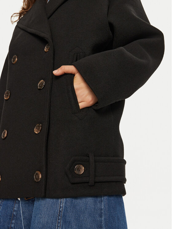 Tommy Jeans Tommy Jeans Kevad-sügis mantel DW0DW19752 Must Regular Fit