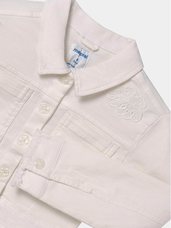 Mayoral Mayoral Giacca di jeans 6459 Bianco Regular Fit