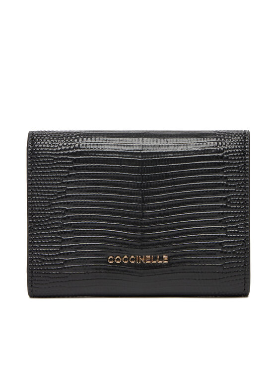 Coccinelle Coccinelle Kleine Damen Geldbörse TBN Coccinelle C-ME Lizard E2 TBN 11 F0 01 Schwarz