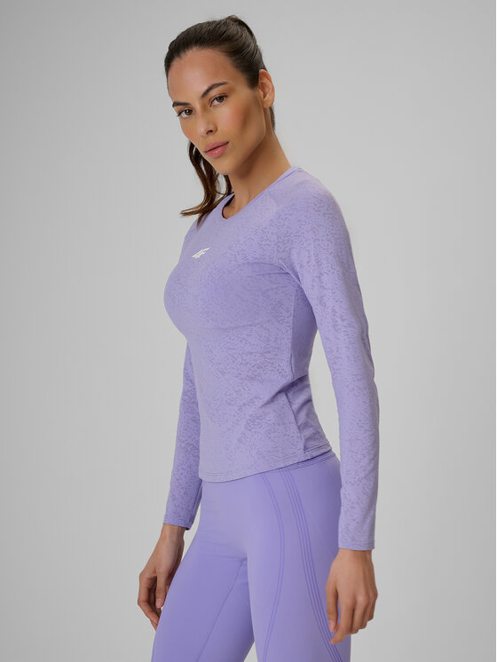 4F 4F Koszulka techniczna ACTIVE BY NATURE Fioletowy jasny Slim Fit