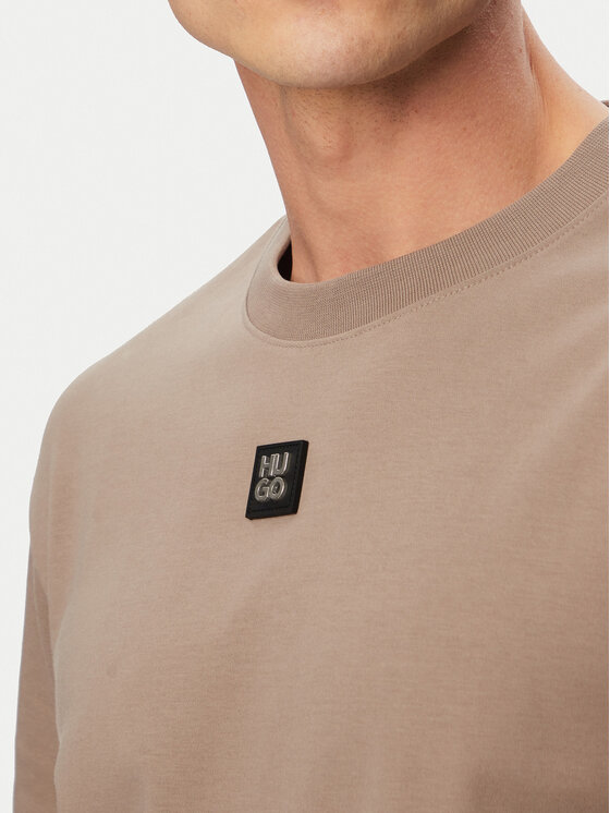 HUGO HUGO T-Shirt Dalile 50505201 Brązowy jasny Regular Fit