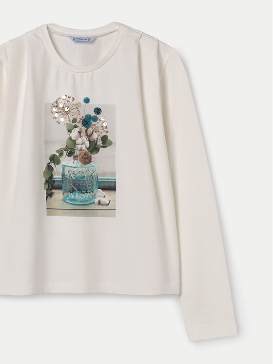 Mayoral Mayoral Bluse 7005 Écru Regular Fit