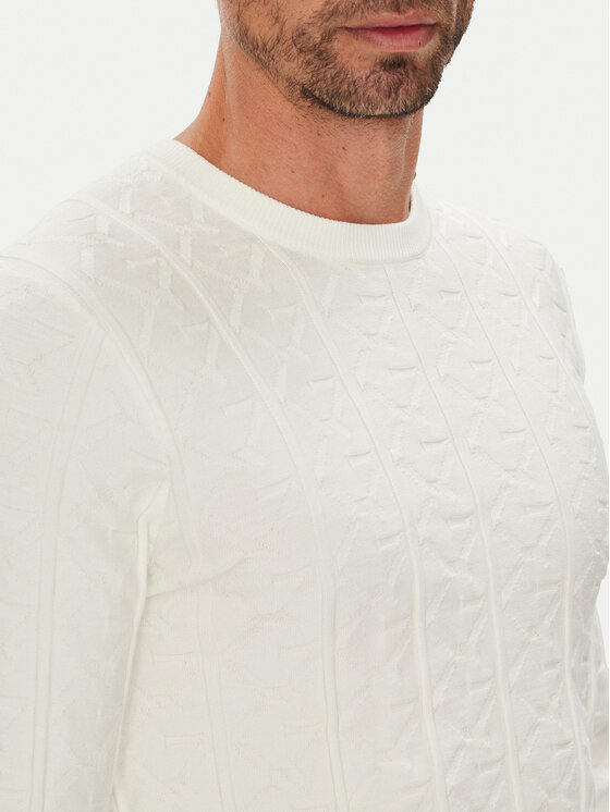 Guess Guess Džemperis M5YR07 Z3FC2 Balts Regular Fit