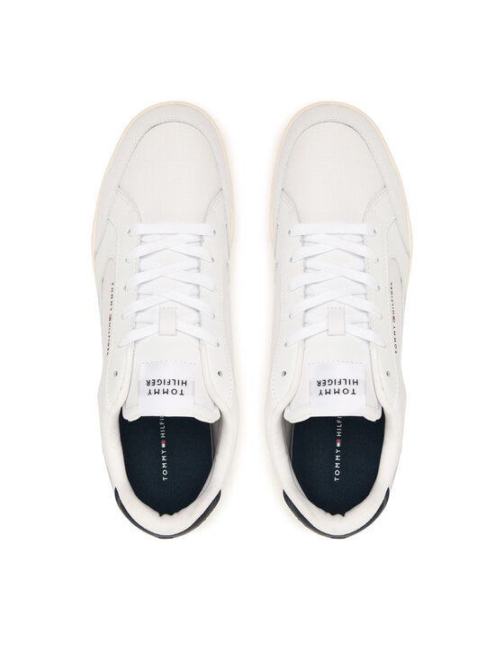 Tommy Hilfiger Tommy Hilfiger Laisvalaikio batai Lo Pro Cupsole Perf Leather FM0FM05944 Balta