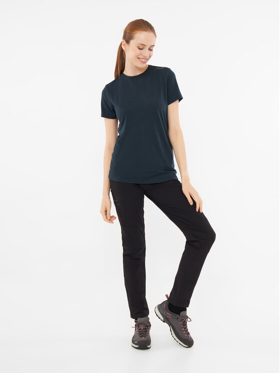 Viking Viking Koszulka techniczna T-shirt Salen Lady Merino Granatowy Regular Fit