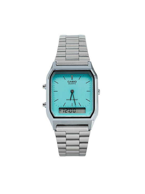 Casio Casio Uhr Vintage Maxi AQ-230A-2A2MQYES Silberfarben