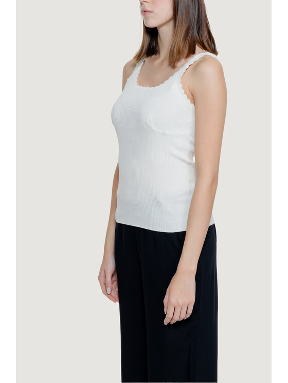 ONLY ONLY T-shirt Onlgemma Sl U-Neck Knt Bianco To Fit