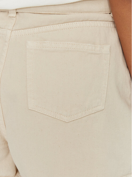 TWINSET TWINSET Τζιν σορτσάκια 241TT2382 Μπεζ Straight Fit