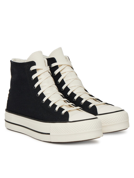 Converse Converse Modne superge Chuck Taylor All Star Lift Platform Crafted Laces A12552C Črna