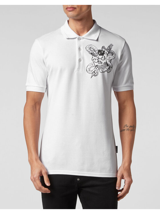 PHILIPP PLEIN PHILIPP PLEIN Polokošeľa 839 Biela Slim Fit