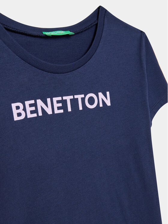 United Colors Of Benetton United Colors Of Benetton Tričko 3096C10D2 Tmavomodrá Regular Fit