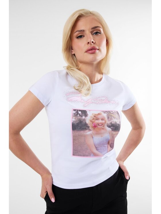 Guess Guess T-Shirt W6BI51 K6658 Weiß Regular Fit