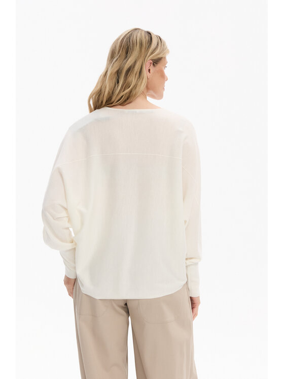 Deni Cler Milano Deni Cler Milano Sweter T-DC-S450-F5-90-11-1 Kremowy Regular Fit