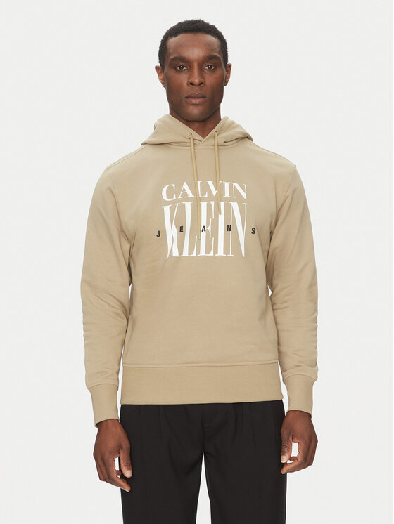 Calvin Klein Jeans Calvin Klein Jeans Mikina Serif Font Graphic J30J327520 Zelená Regular Fit