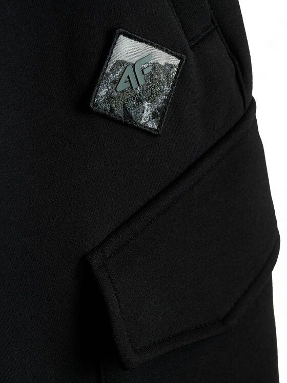 4F 4F Spodnie dresowe OVERLAND Czarny Regular Fit