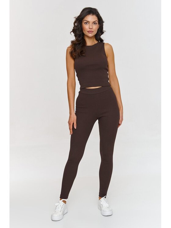 Makadamia Makadamia Dres A2 Brązowy Loose Fit