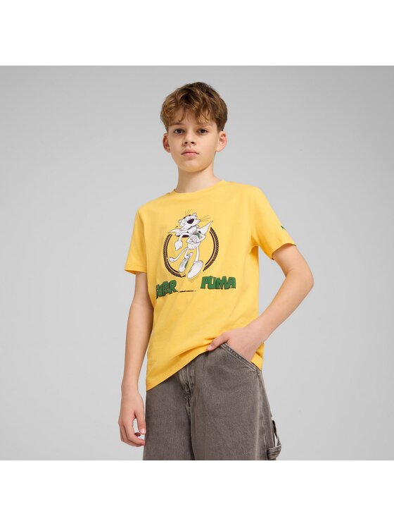 Puma Puma T-Shirt 629864 Żółty Regular Fit