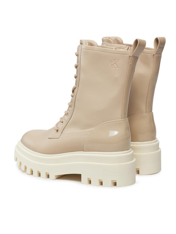 Calvin Klein Jeans Calvin Klein Jeans Schnürstiefeletten Chunky Laceup Lth Mg Sat YW0YW01285 Beige