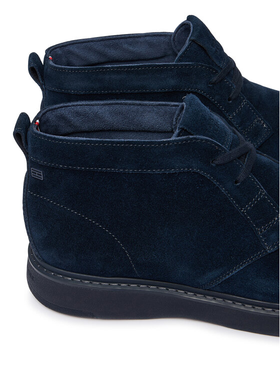 Tommy Hilfiger Tommy Hilfiger Trzewiki Comfort Suede Chukka FM0FM06074 Granatowy