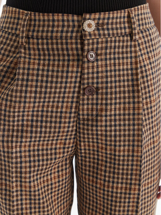 Liu Jo Liu Jo Pantaloni di tessuto MF5157 T4335 P9002 Marrone Regular Fit