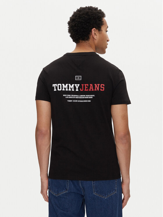 Tommy Jeans Tommy Jeans Marškinėliai Dna Graphic DM0DM20815 Juoda Regular Fit