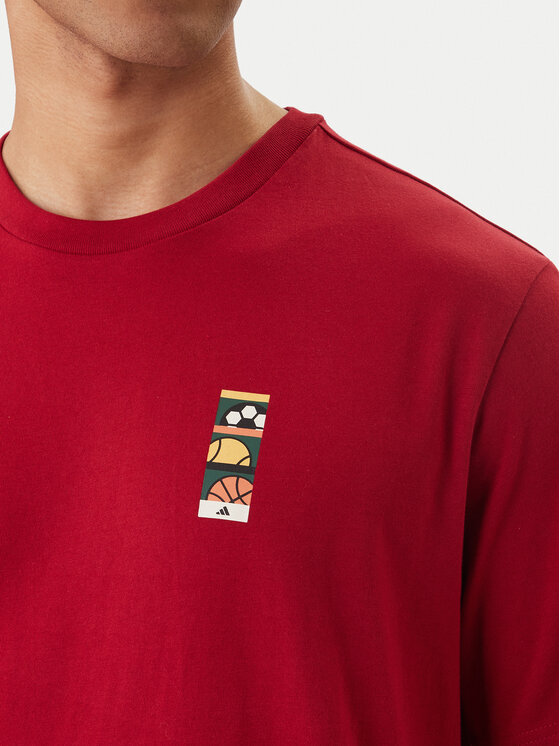 adidas adidas T-Shirt Memories Of Sport Poster Graphic KB2508 Czerwony Regular Fit