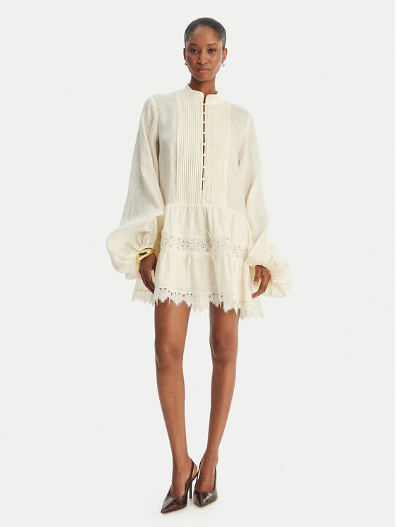 Bardot Bardot Sukienka letnia Antonia 59849DB Beżowy Relaxed Fit