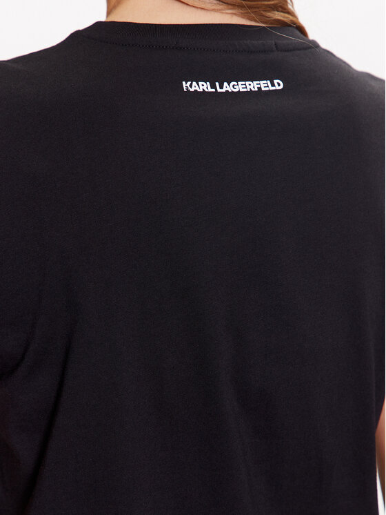 KARL LAGERFELD KARL LAGERFELD Tričko Ikonik 2.0 230W1700 Čierna Regular Fit