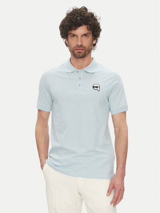 KARL LAGERFELD Polo 745710 552224 Celeste Regular Fit, taglia : S