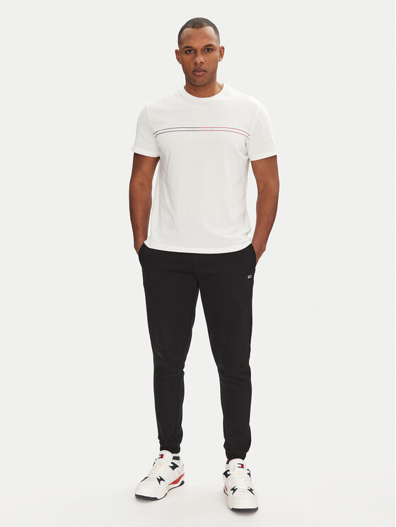 Tommy Jeans Tommy Jeans Melegítő alsó Flag DM0DM20473 Fekete Slim Fit