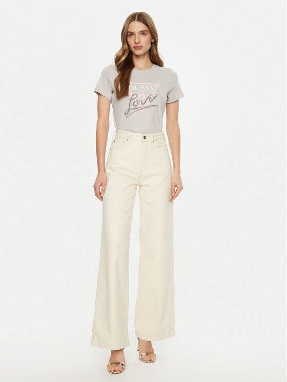 Guess Guess Тишърт W5RI10 I3Z14 Сив Regular Fit