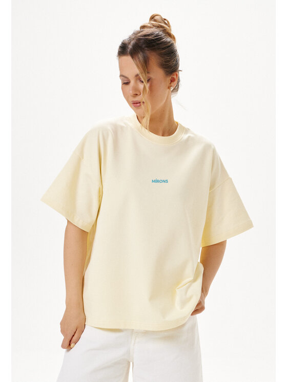 Mirons Mirons T-Shirt Print Beżowy Regular Fit