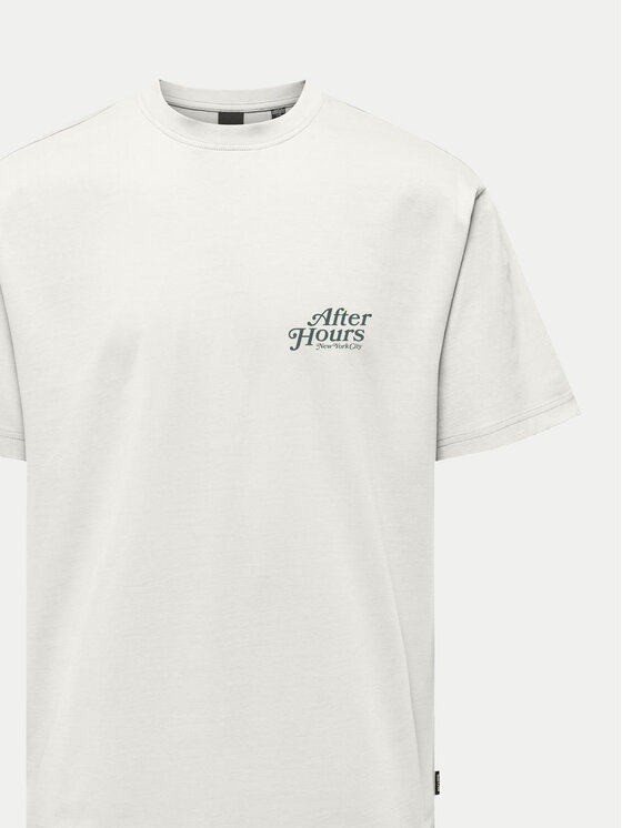 Only & Sons Only & Sons T-shirt Bowen 22032071 Bianco Relaxed Fit