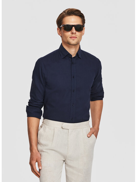 Pako Lorente Pako Lorente Koszula P26SF-1X-021 Granatowy Slim Fit
