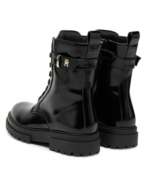 Tommy Hilfiger Tommy Hilfiger Schnürstiefeletten Lace-Up Bootie T4A5-34028-1453 S Schwarz