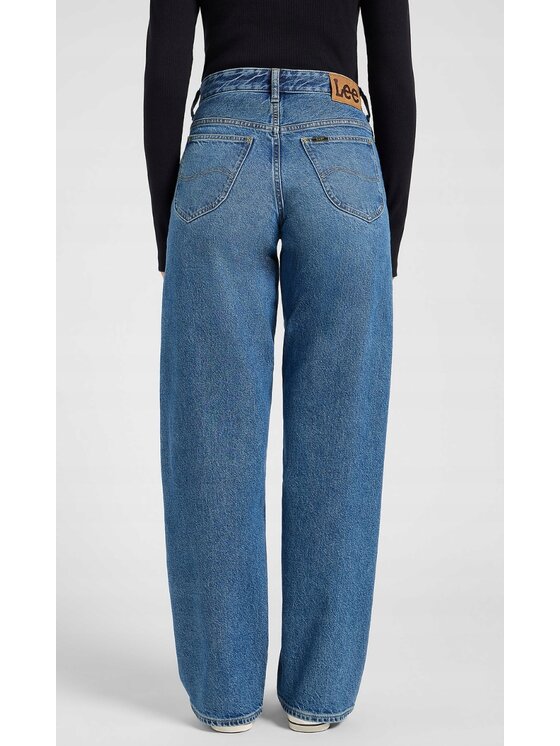 Lee Lee Jeansy Rider Loose Niebieski Loose Fit