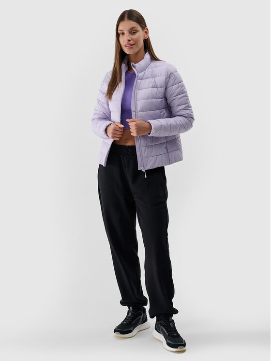 4F 4F Kurtka puchowa BASIC+ Fioletowy jasny Slim Fit