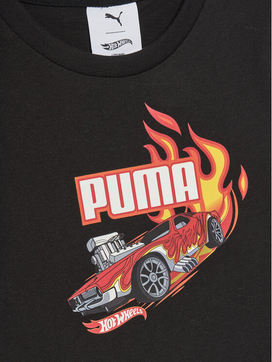 Puma Puma Marškinėliai Hot Wheels 630069 Juoda Regular Fit