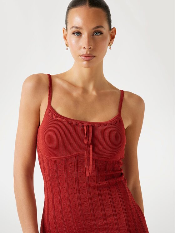 Guess Guess Sukienka codzienna 173303 Czerwony Classic Fit