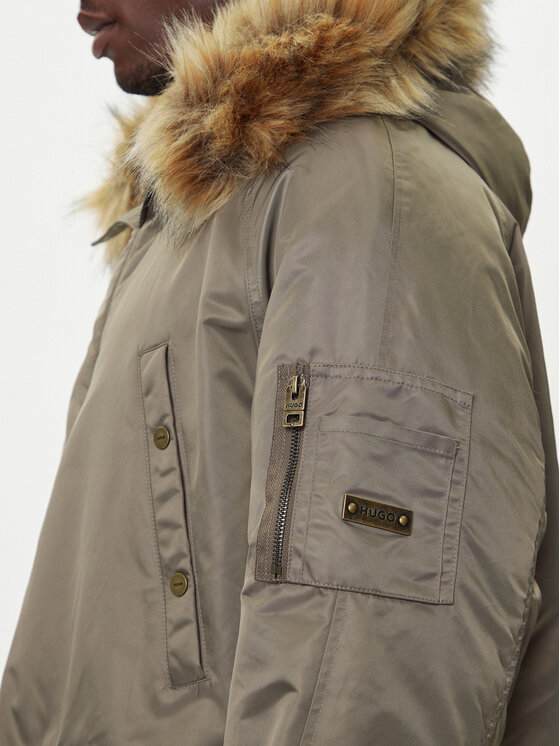 HUGO HUGO Parka Makaro2541 50546236 Beżowy Regular Fit