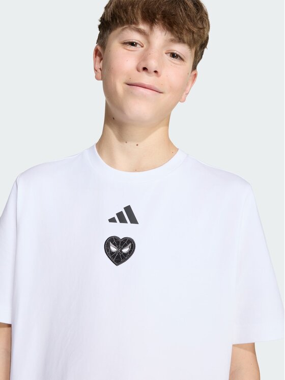 adidas adidas Koszulka techniczna 164612 Biały Loose Fit