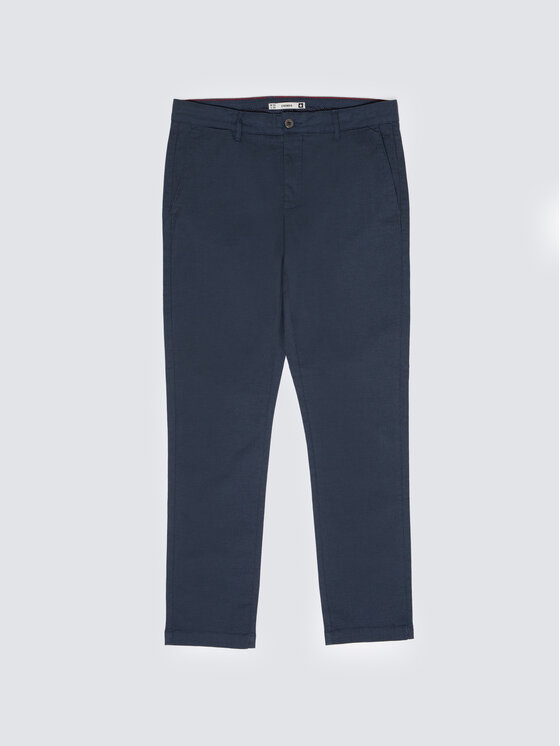 BIG STAR BIG STAR Chinosy ERHATI Granatowy Slim Fit