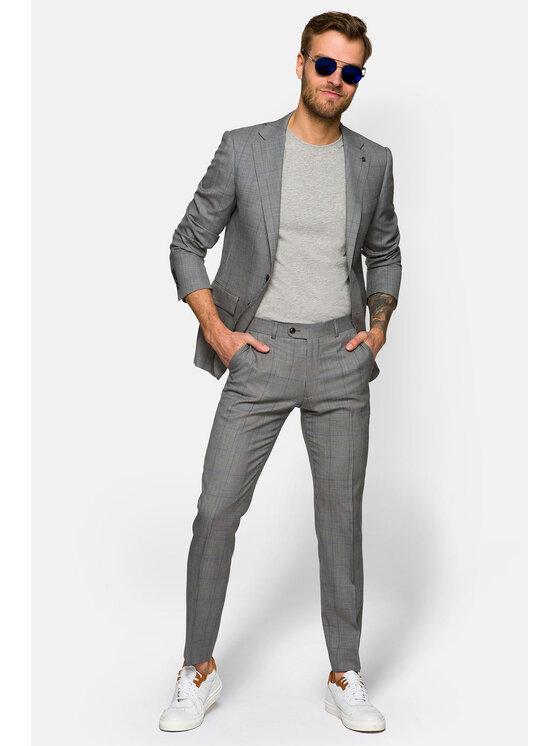 Lancerto Lancerto Garnitur 2 Szary Regular Fit