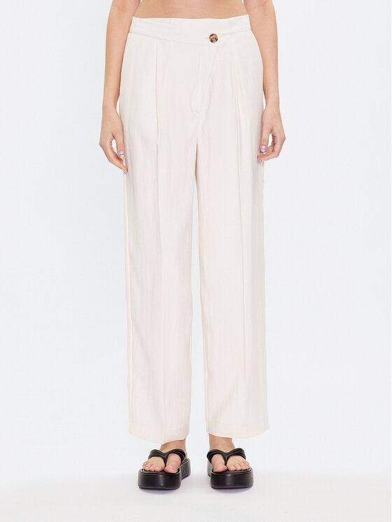 Edited Pantalon en tissu EDT6843001 Beige Wide Leg