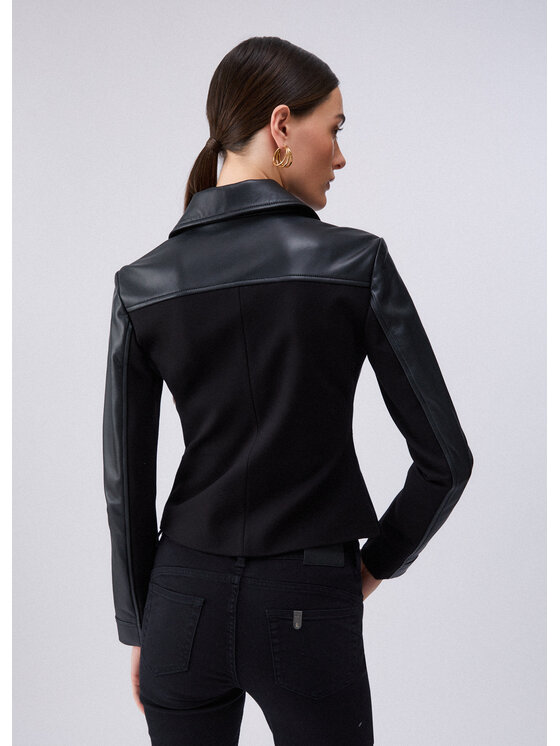 Liu Jo Liu Jo Kurtka skórzana CA6029P040922222 Czarny Slim Fit