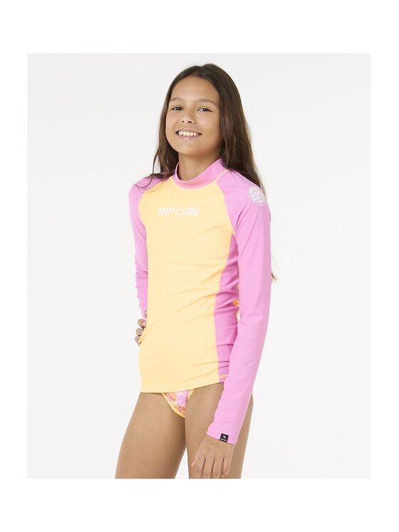 Rip Curl Rip Curl Koszulka do pływania Classic Surf Ls Rash Vest-Girl Pomarańczowy