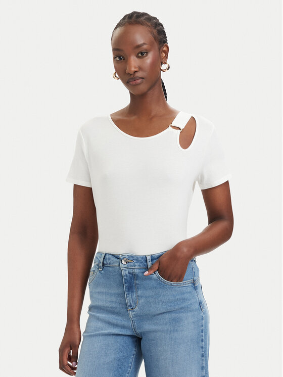 Liu Jo Sport Tricou TA6098 JS005 Crem Regular Fit