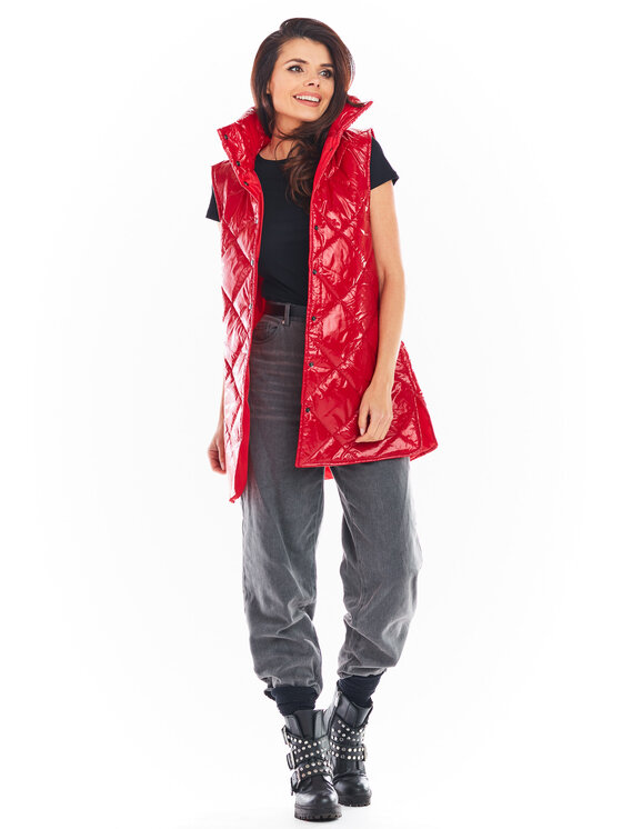 Awama Awama Bezrękawnik A383 Czerwony Basic Fit