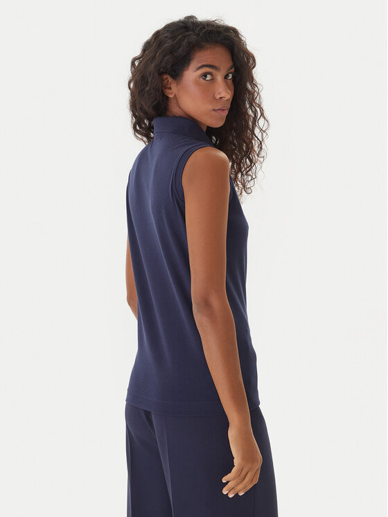 Kappa Kappa Polo Logo Tennis 302LR20 Granatowy Slim Fit